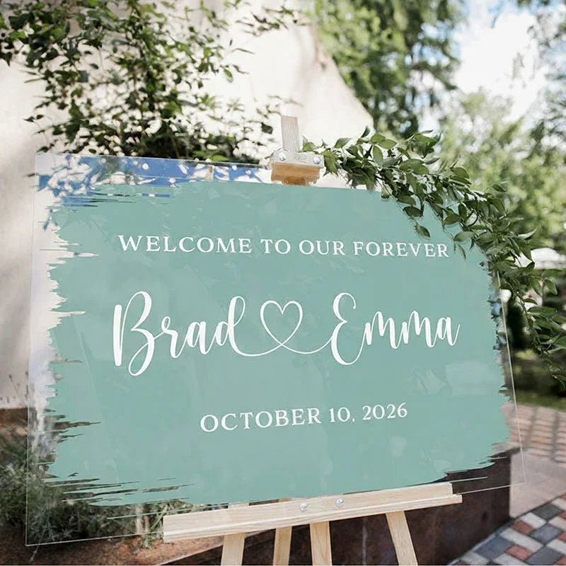 Personalized Wedding Welcome Sign with Names – GiftShire