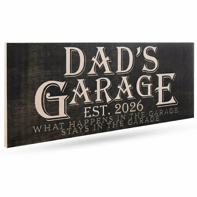 Name Wooden Plaque - Personalized Garage Sign