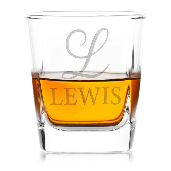 Whiskey, Bourbon, Engraved Scotch Glasses - Dad Gifts - Personalized Whiskey Glasses | B0992KL48Y - D8 - GiftShire