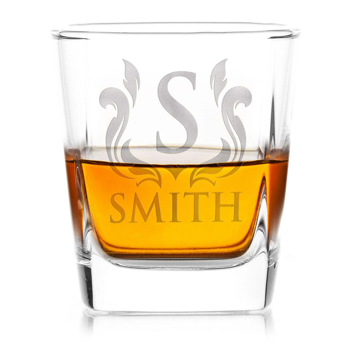 Whiskey, Bourbon, Engraved Scotch Glasses - Dad Gifts - Personalized Whiskey Glasses | B09DG7RXDW - D4 - GiftShire
