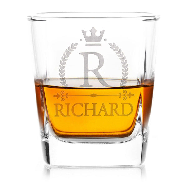 Personalized Crown Whiskey Glass - GiftShire