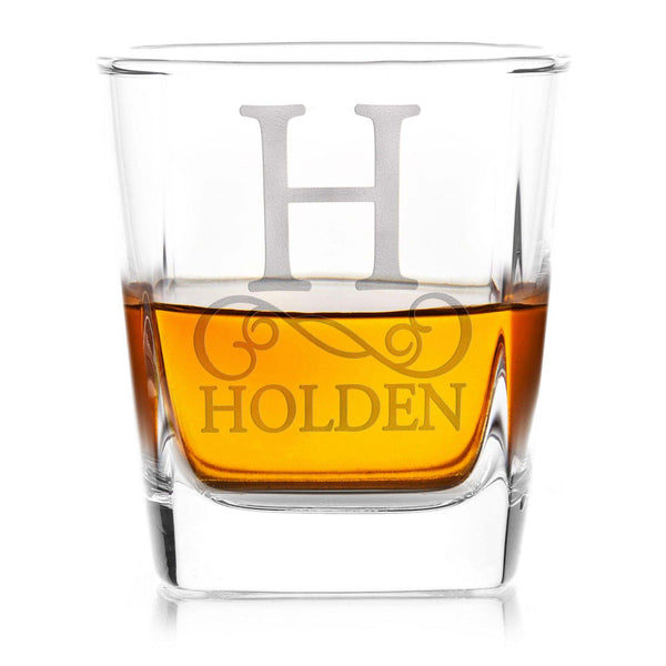 Custom Initial Whiskey Glasses - GiftShire