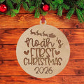 Personalized Baby's 1st Round Ornament - GiftShire