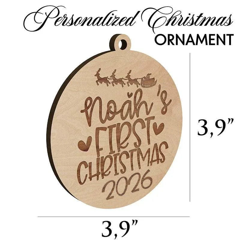 Personalized Baby's 1st Round Ornament - GiftShire