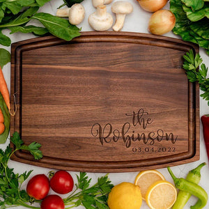 Wood Cut Chopping Board - Customize with Names - GiftShire