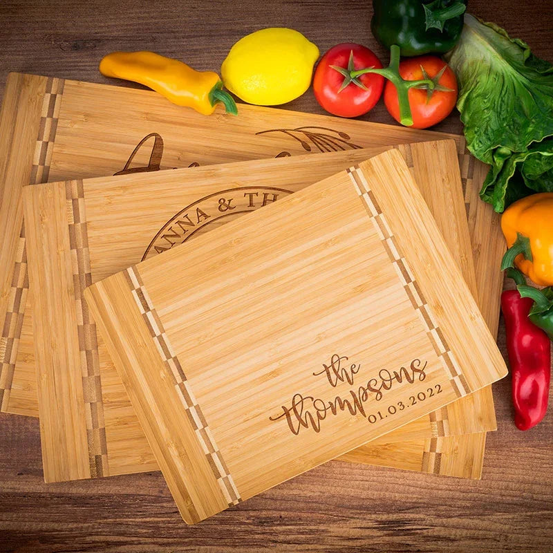 Wood Cut Chopping Board - Customize with Names - GiftShire