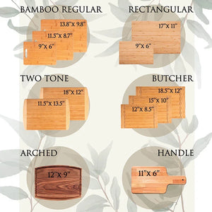 Wood Cut Chopping Board - Customize with Names - GiftShire