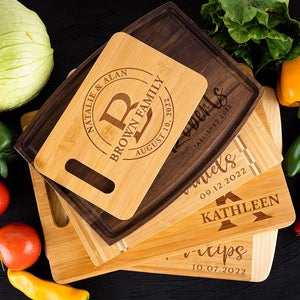 Wood Cut Chopping Board - Customize with Names - GiftShire