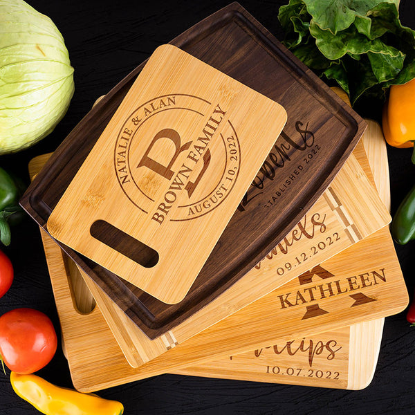 Wood Cut Chopping Board - Customize with Names
