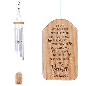 Wooden Bell Personalized Wind Chime for Remembrance - GiftShire
