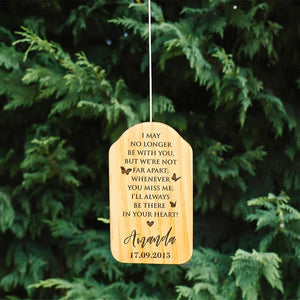 Wooden Bell Personalized Wind Chime for Remembrance - GiftShire