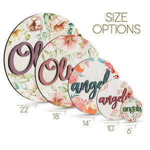 Wooden Flower Name Sign - GiftShire