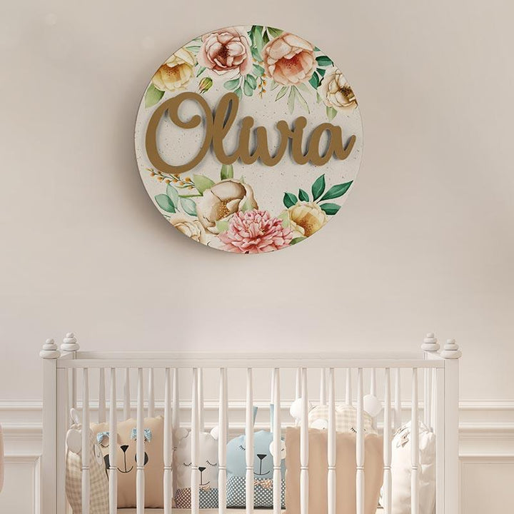 Wooden Flower Name Sign - GiftShire