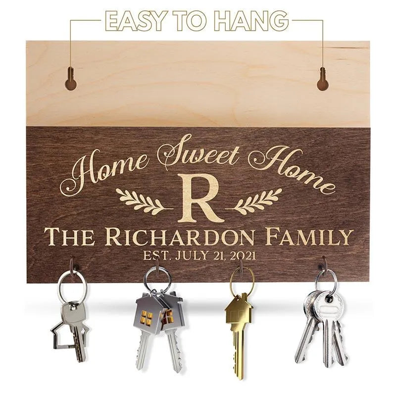 Wooden House Key Holder - GiftShire
