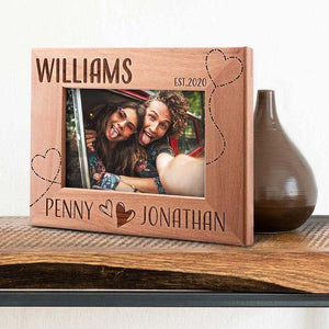 Family Photo Frame Personalized, Christmas Gift for Newlywed Couple - GiftShire