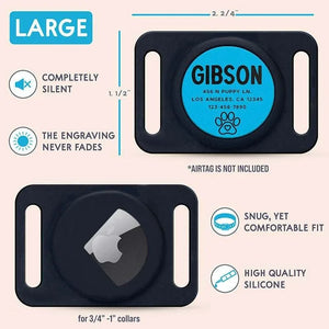 AirTag Cover Dog Collar or Harness Personalized, Custom Airtag Holder - GiftShire