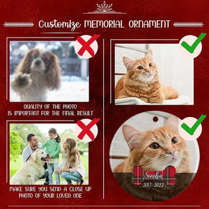 Pet Memorial Photo Ornament - GiftShire