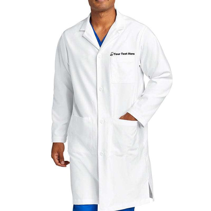 Custom Embroidered Lab Coat for Men with Medical Specialty with Icon - GiftShire