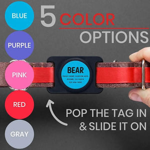 Engraved Airtag Dog Collar Holder, Personalized Airtag Case for Dogs - GiftShire