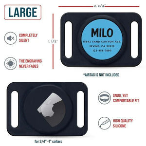 Engraved Airtag Dog Collar Holder, Personalized Airtag Case for Dogs - GiftShire
