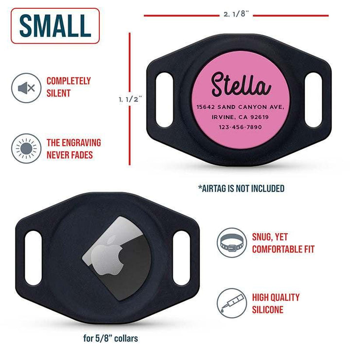 Engraved Airtag Dog Collar Holder, Personalized Airtag Case for Dogs - GiftShire