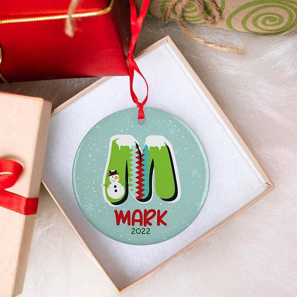 Christmas Initial Ornaments For Kids - GiftShire