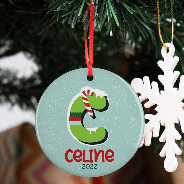 Christmas Initial Ornaments For Kids - GiftShire