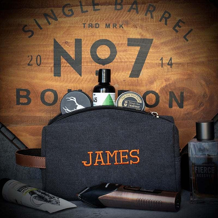 Personalized Embroidered Toiletry Bag for Men, Dad, Husband - GiftShire