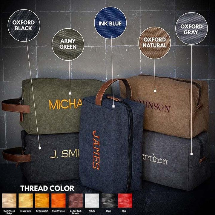 Personalized Embroidered Toiletry Bag for Men, Dad, Husband - GiftShire