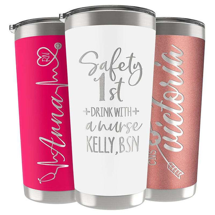 Personalized Nurse Tumbler, Nurse Appreciation Gift, RN Nursing Student - GiftShire