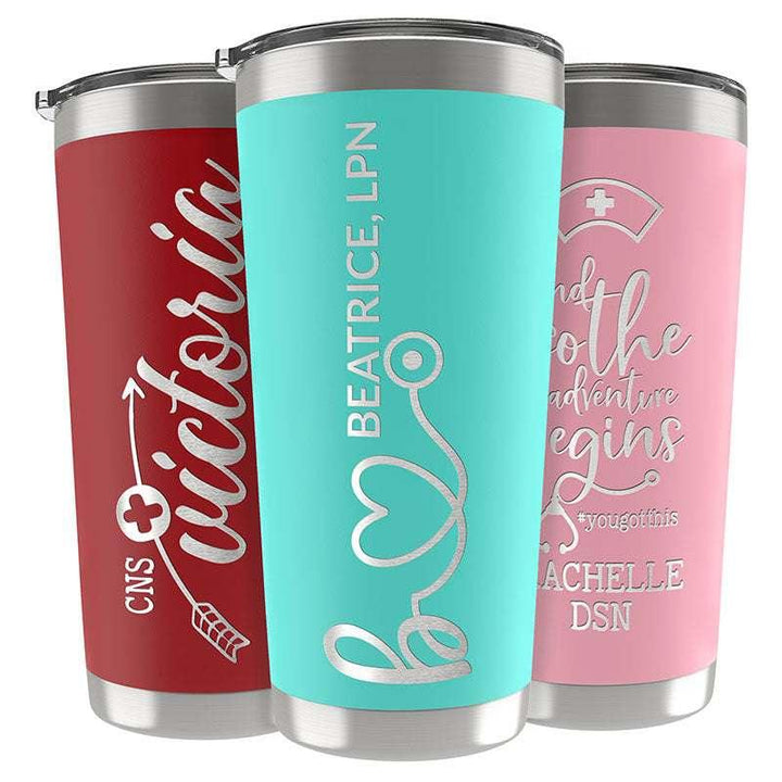 Personalized Nurse Tumbler, Nurse Appreciation Gift, RN Nursing Student - GiftShire