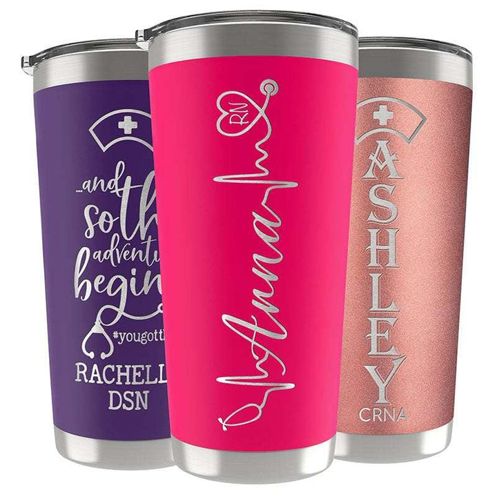 Personalized Nurse Tumbler, Nurse Appreciation Gift, RN Nursing Student - GiftShire
