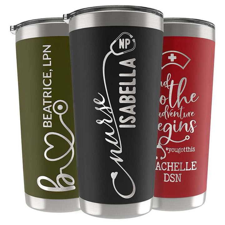Personalized Nurse Tumbler, Nurse Appreciation Gift, RN Nursing Student - GiftShire