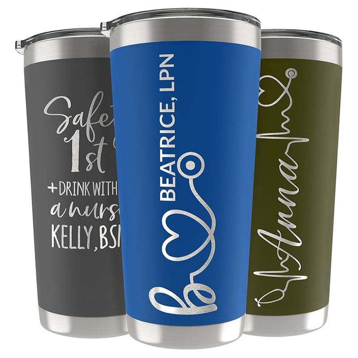 Personalized Nurse Tumbler, Nurse Appreciation Gift, RN Nursing Student - GiftShire