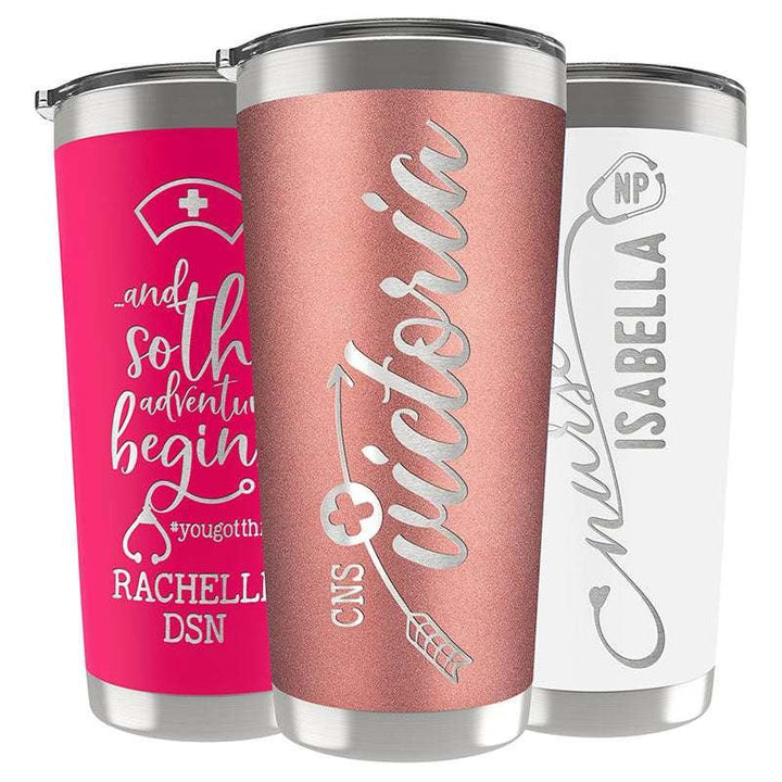 Personalized Nurse Tumbler, Nurse Appreciation Gift, RN Nursing Student - GiftShire