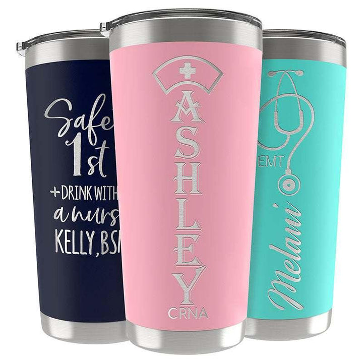 Personalized Nurse Tumbler, Nurse Appreciation Gift, RN Nursing Student - GiftShire