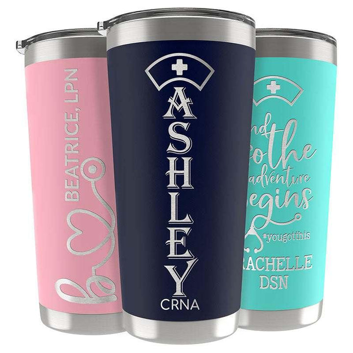 Personalized Nurse Tumbler, Nurse Appreciation Gift, RN Nursing Student - GiftShire