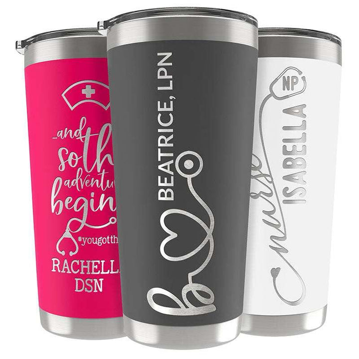 Personalized Nurse Tumbler, Nurse Appreciation Gift, RN Nursing Student - GiftShire