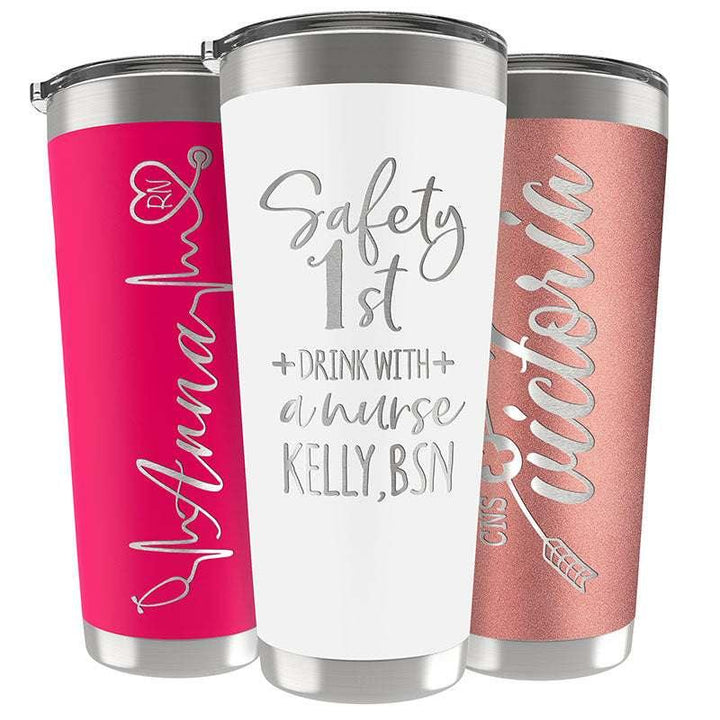 Personalized Nurse Tumbler, Nurse Appreciation Gift, RN Nursing Student - GiftShire