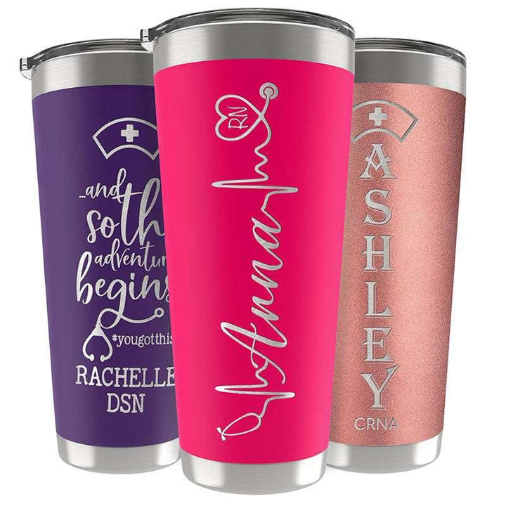 Personalized Nurse Tumbler, Nurse Appreciation Gift, RN Nursing Student - GiftShire