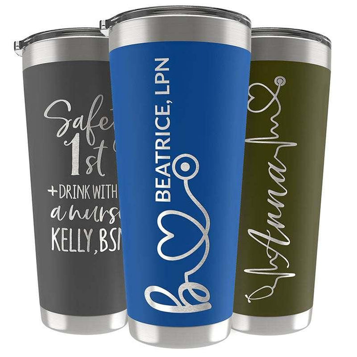 Personalized Nurse Tumbler, Nurse Appreciation Gift, RN Nursing Student - GiftShire