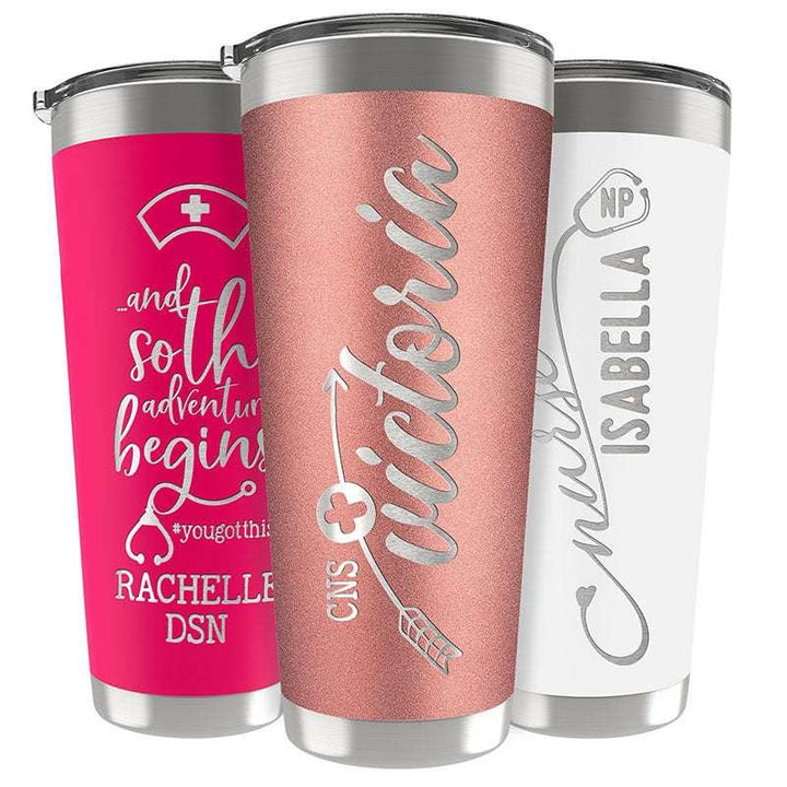 Personalized Nurse Tumbler, Nurse Appreciation Gift, RN Nursing Student - GiftShire
