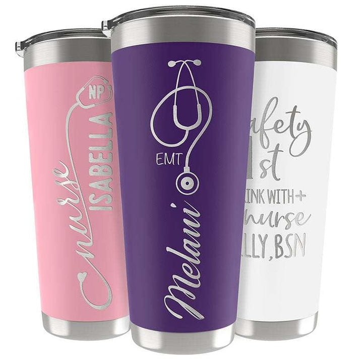 Personalized Nurse Tumbler, Nurse Appreciation Gift, RN Nursing Student - GiftShire