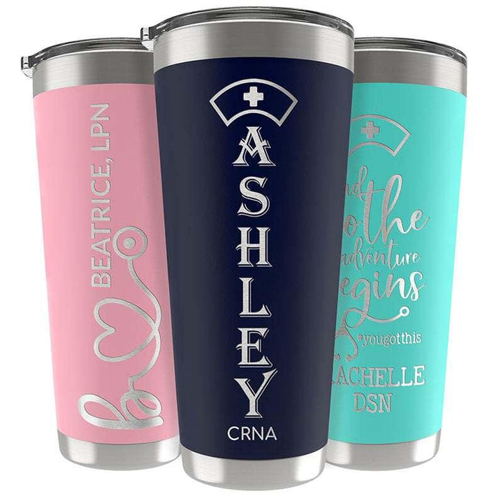 Personalized Nurse Tumbler, Nurse Appreciation Gift, RN Nursing Student - GiftShire