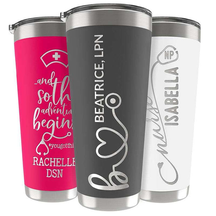 Personalized Nurse Tumbler, Nurse Appreciation Gift, RN Nursing Student - GiftShire