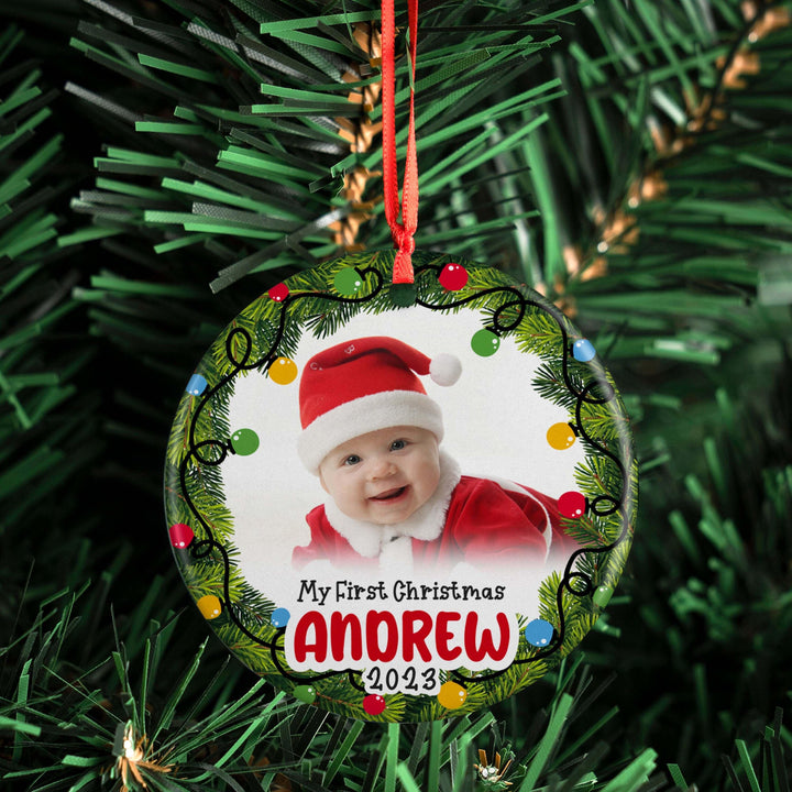 Baby First Christmas Photo Ornament - GiftShire