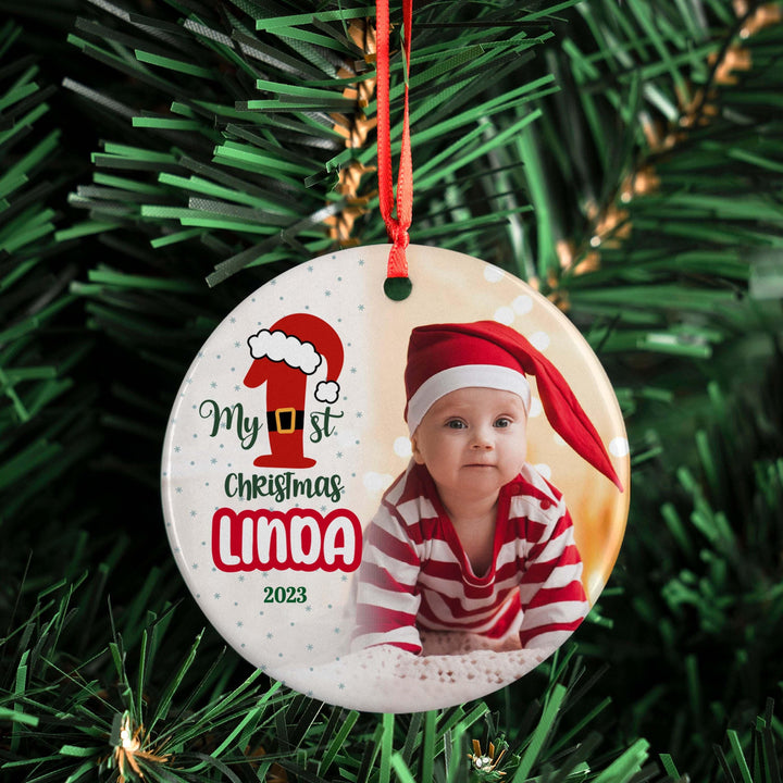 Baby First Christmas Photo Ornament - GiftShire