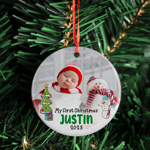 Baby First Christmas Photo Ornament - GiftShire