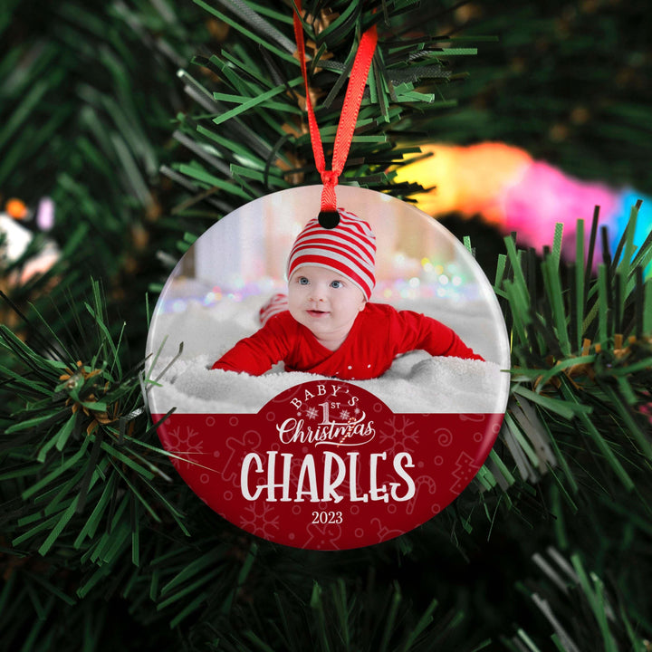 Baby First Christmas Photo Ornament - GiftShire