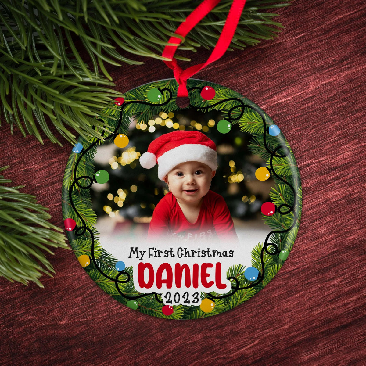 Baby First Christmas Photo Ornament - GiftShire